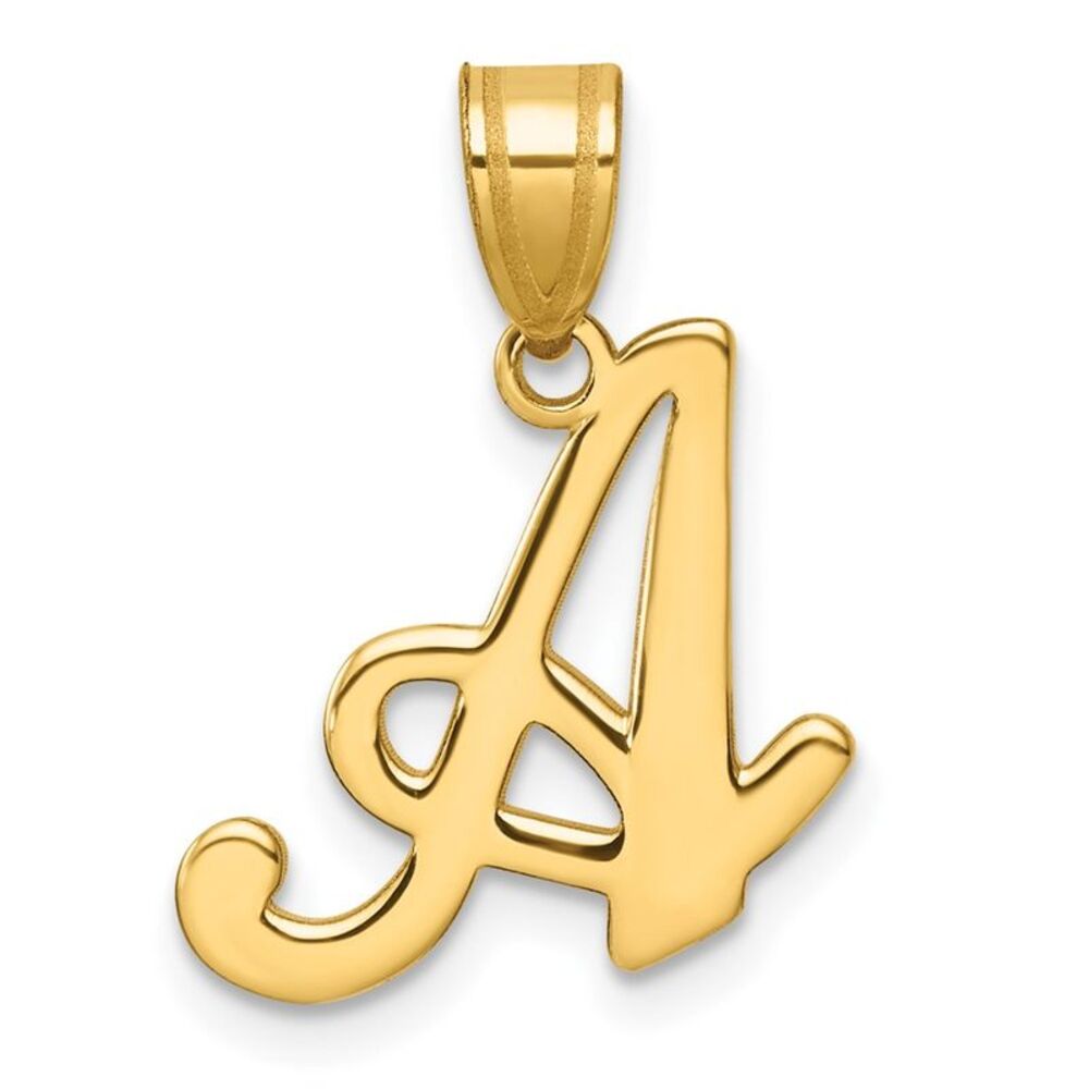 Kazi Luxury 14k Yellow Gold Script Letter A Initi… - image 1